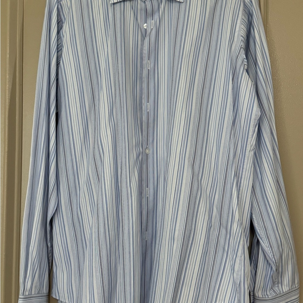 Charles Tyrwhitt Blue and White Dress Shirt